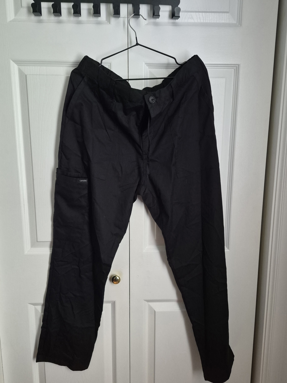 Landau Black Womans Scrub Pants
